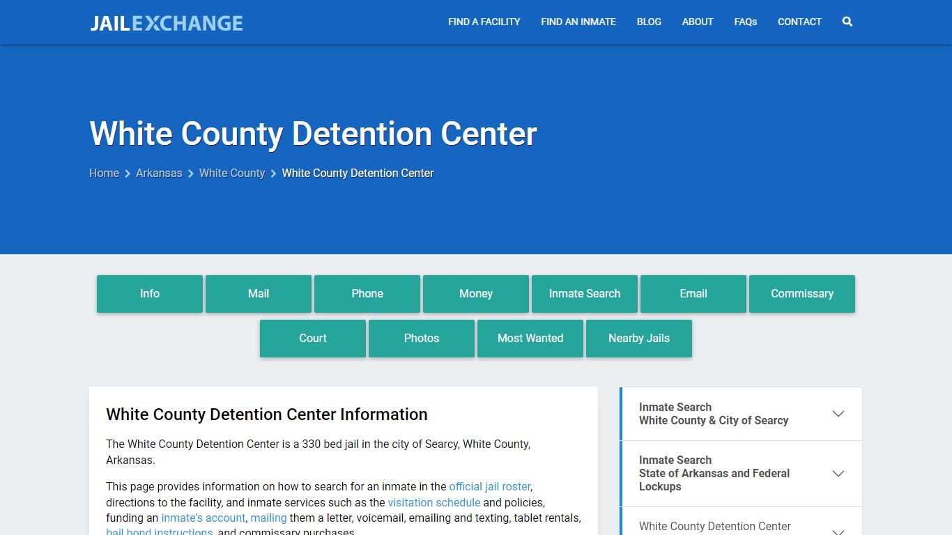 White County Detention Center, AR Inmate Search, Information