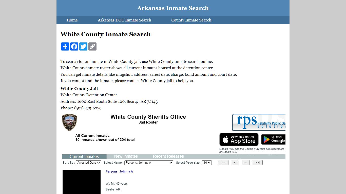 White County Inmate Search